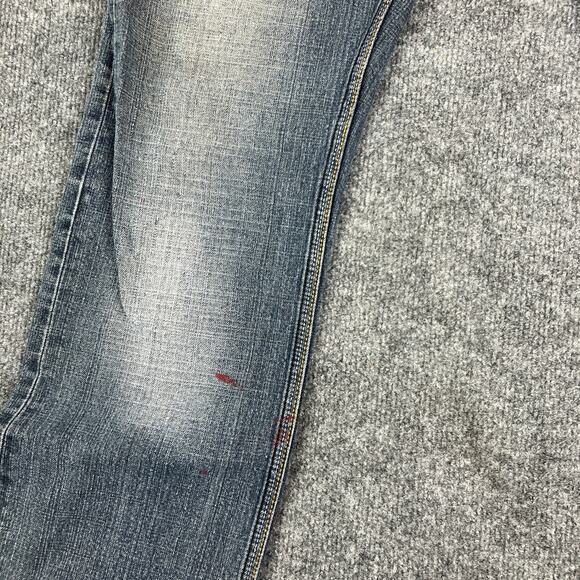 Songs of Freedom Jeans Mens Size 34 Blue Distressed Straight Leg Casual Denim - Picture 7 of 14